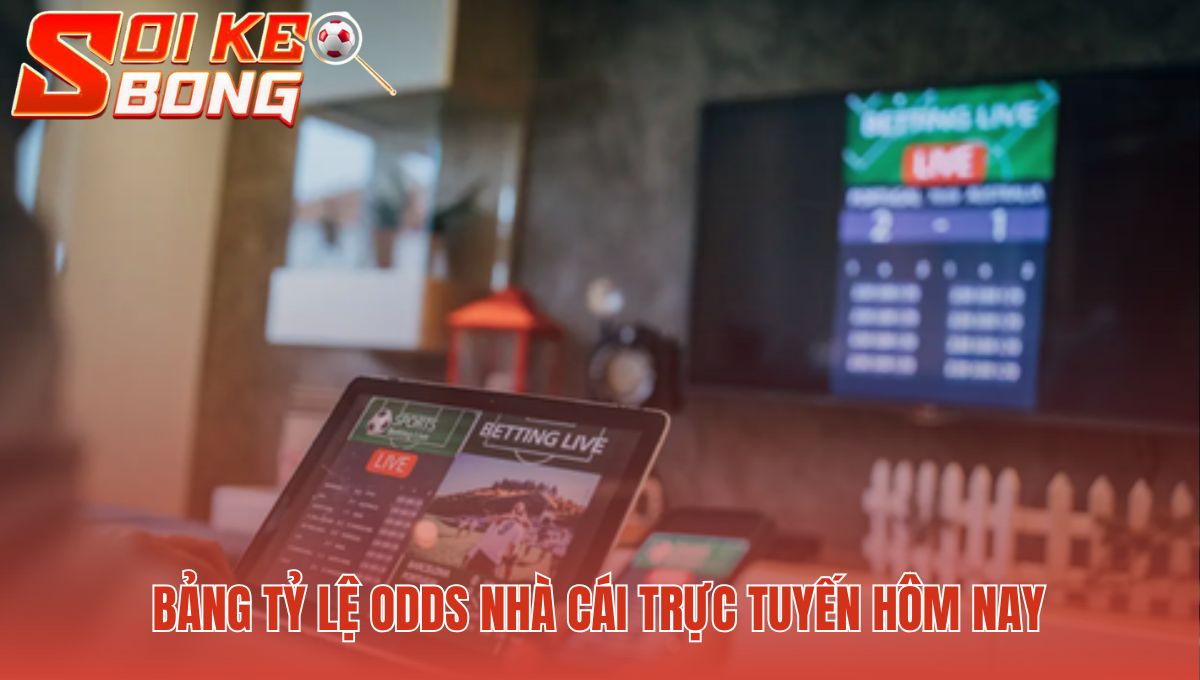 Minh họa xem kèo cá cược bóng đá qua bảng tỷ lệ
