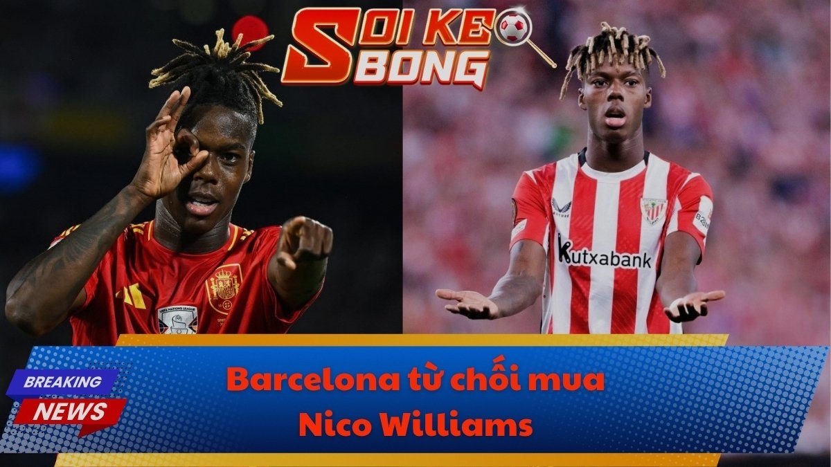Barcelona từ chối mua Nico Williams