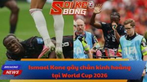 Ismael Kone gãy chân kinh hoàng tại World Cup 2026