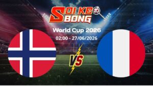 Soi kèo Na Uy vs Pháp dựa trên thống kê Pháp thắng 2 trận với hiệu số +5, Na Uy ghi 7 bàn sau 2 lượt. Chuyên gia dự đoán Pháp thắng tỷ số 1-2. Soi kèo Na Uy vs Pháp ngày 27/06 | World Cup 2026
